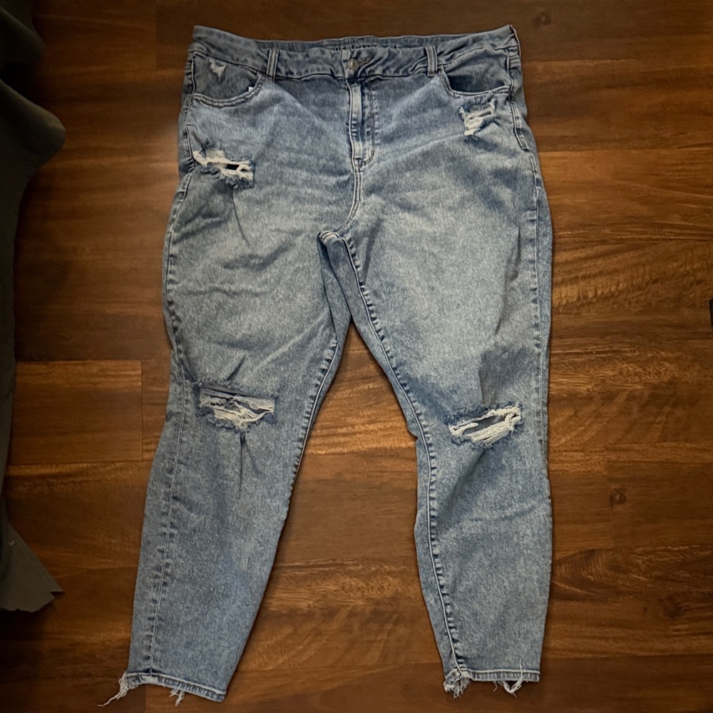 American Eagle Outfitters Distressed Blue Jeggings
